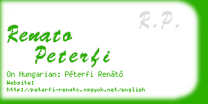renato peterfi business card